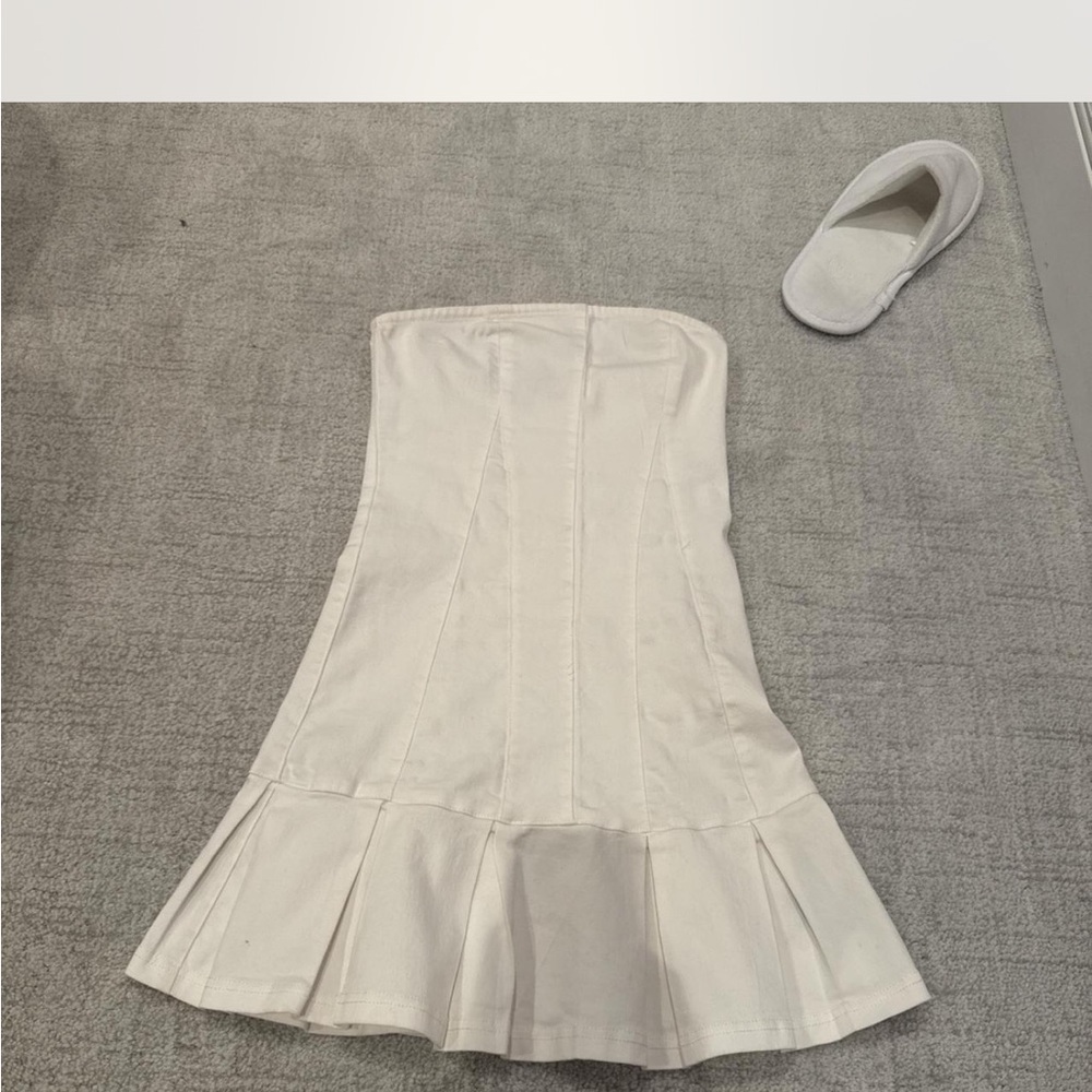 Urban Outfitters White Strapless Dress